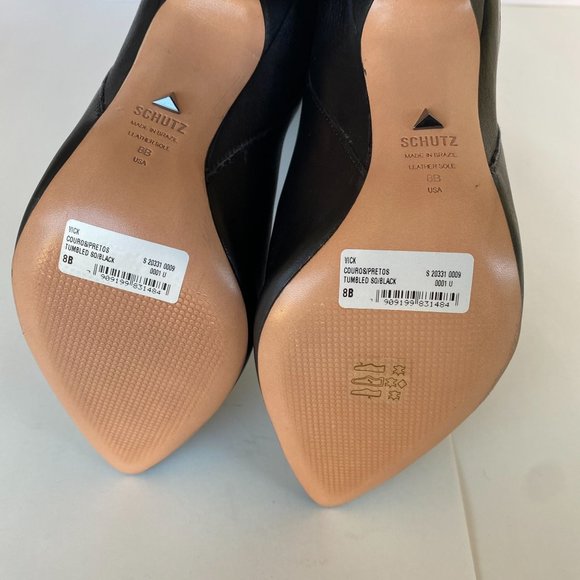 NIB SCHUTZ VICK BLACK KNEE HIGH LEATHER BOOTS SZ 6.5B 6B - Picture 8 of 11